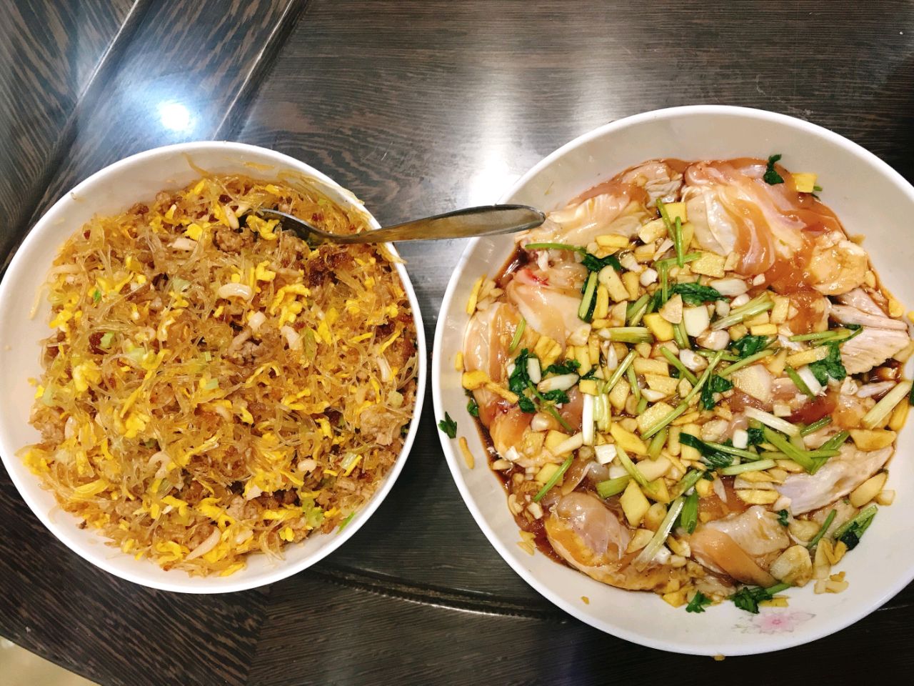 Omelets and chicken wings