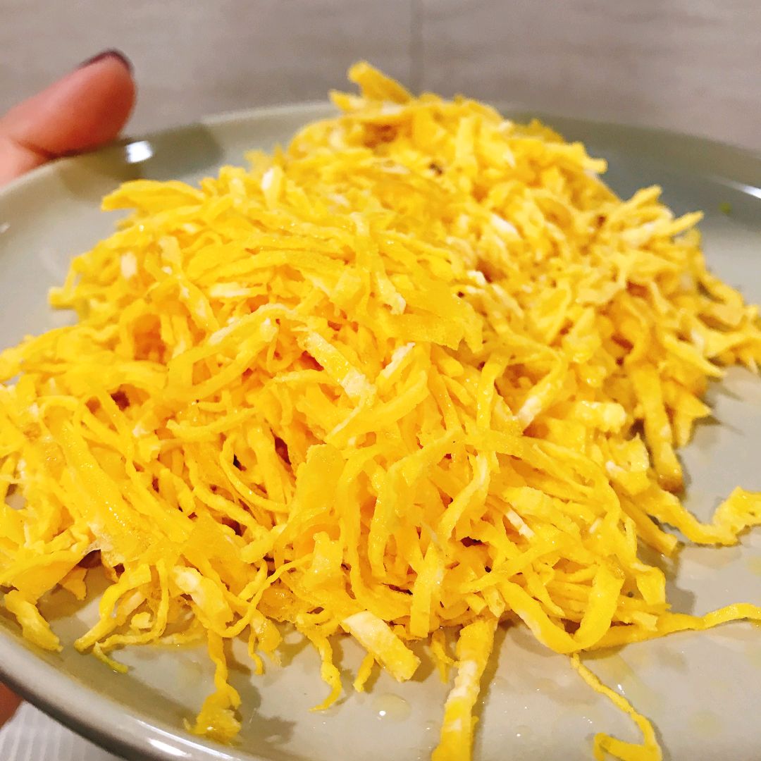 Omelettes strips