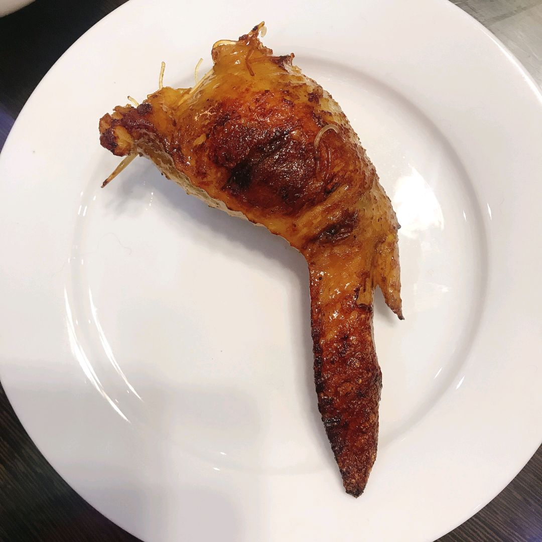 Stuffed Chicken Wings with Vermicelli on plate