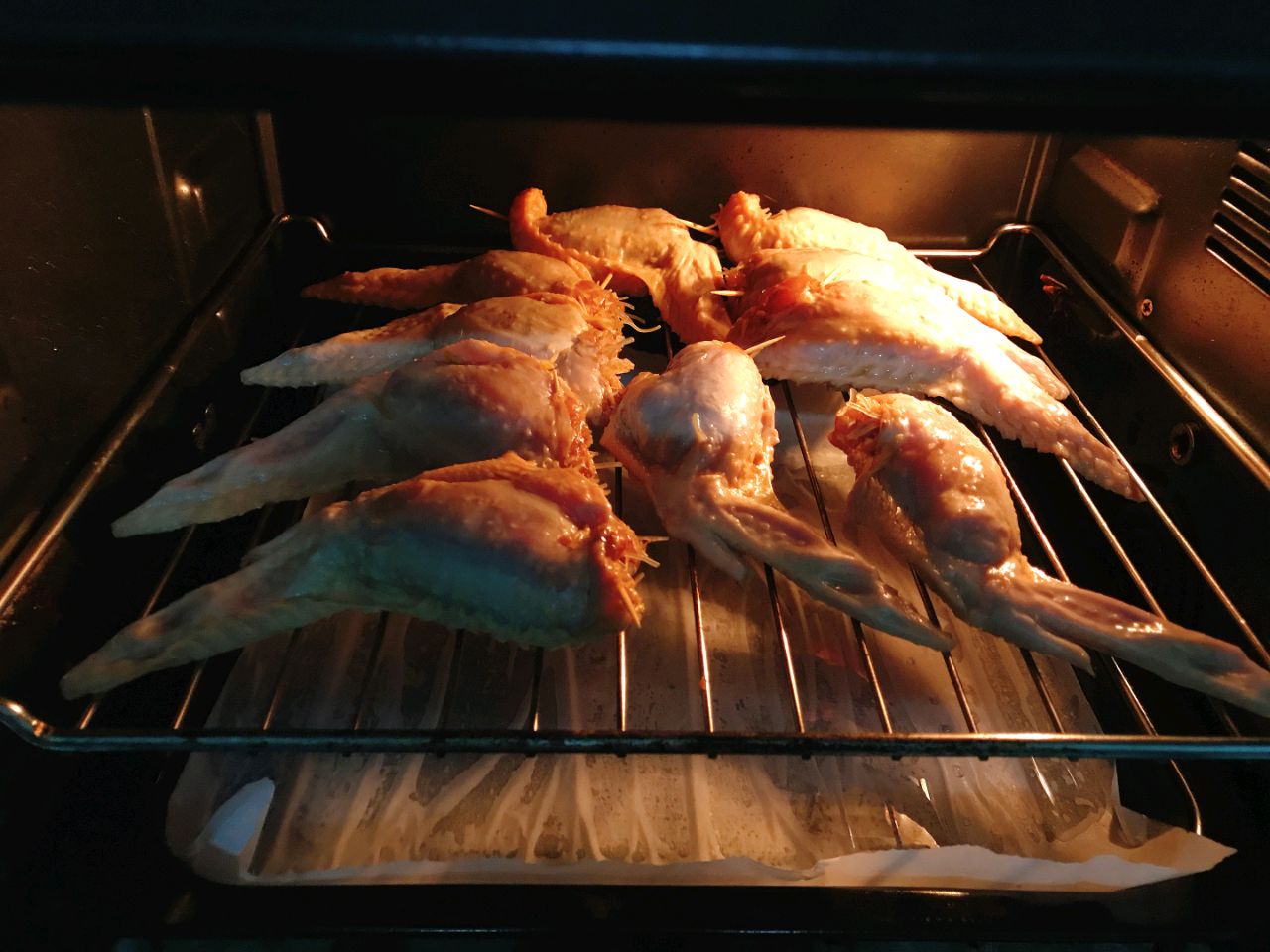 Stuffed Chicken Wings in oven