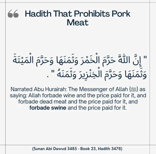 Quranic verses that prohibits eating pork 03